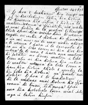 Letter from Te Puhi to McLean