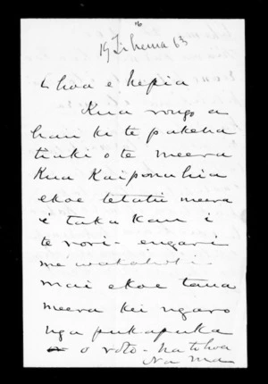 Letters from McLean to Hare Nepia