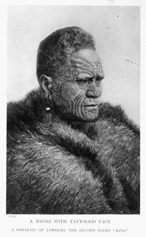 Photograph of an engraving depicting Tukaroto Matutaera Potatau Te Wherowhero Tawhiao