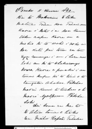 Letter from Rapata Tuhaka to McLean