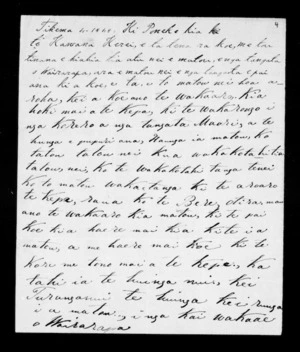 Letter from Raniera Te Iho to George Grey (with translation)