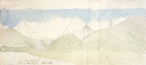 Haast, Johann Franz Julius von, 1822-1887: 3 miles below junction of Waiau and Agassiz. 16 June 1865.