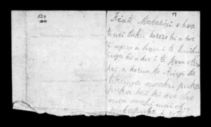 Undated letter from Kereopa to McLean