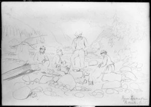 [Chevalier, Nicholas] 1828-1902 :River Teremakau The drovers' lunch [1866]
