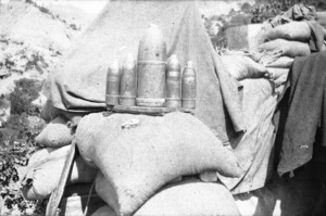 Unexploded Turkish shells at Gallipoli