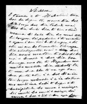 Letter from Arama and Rokoroko (Whareroa) to McLean