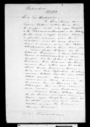 Letter from Karaitiana to McLean (with translation)