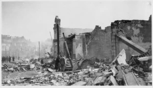 Rubble and damaged buildings after the 1931 Hawke's Bay earthquake