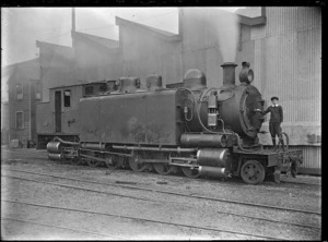 E Class locomotive "E 66" at the Petone Railway Workshops.