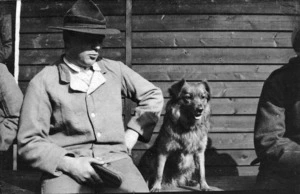 New Zealand soldier with dog