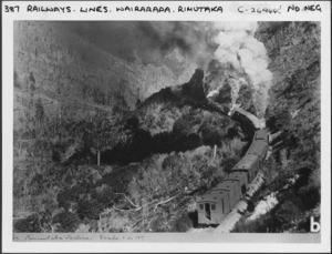 Train on the Rimutaka incline, Wairarapa