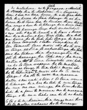 Letter from Wiremu Te Potangaroa and Te Otene Kuku to McLean (with translation)