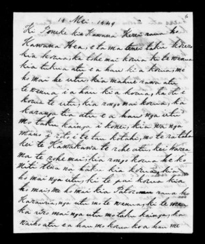 Letter from Wereta Kawekairangi to George Grey
