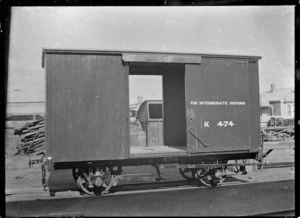K wagon 474 at Petone Railway Workshops, 1900