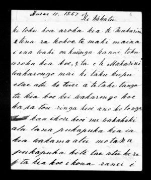 Letter from Ropiha Te Akau, Hare and Akura to McLean