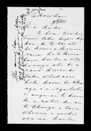 Letter from Karaitiana to Locke