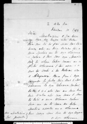 Letter from Hera Waitaora Toheroa to McLean