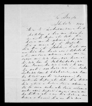 Letter from Hana Te Whanamutu to McLean & Featherston