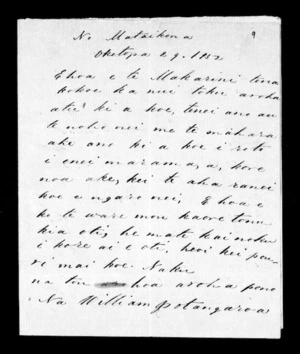 Letter from William Potangaroa to McLean