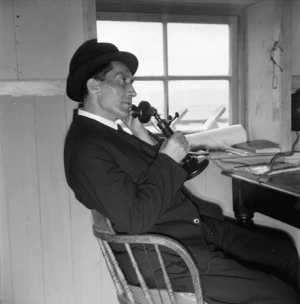 Fred Bennett Katene on the telephone