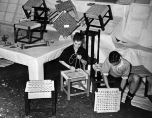 Hutt Valley Memorial Technical College students making stools