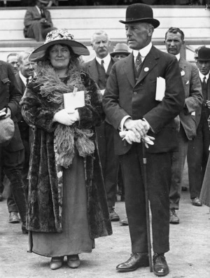 Governor General Lord Jellicoe, with Lady Jellicoe, at the Royal Agricultural Show in Auckland