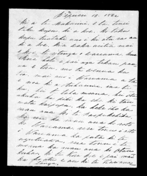 Letter from Nepia Pohuhu, Piripi Iharaia, Here Te Ata to McLean