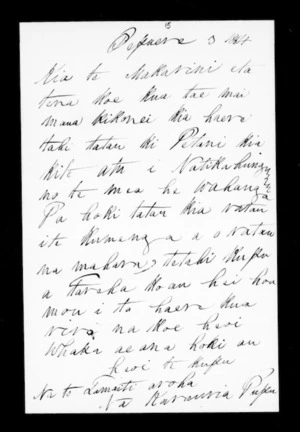 Letter from Karauria Pupu to McLean