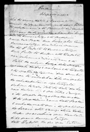 Letter from Karaitiana Takamoana to Henare Pukuatua and Pokiha