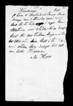 Undated letter from Hopa to McLean
