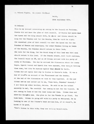 Letter from Lucy Grey to McLean (with translation)