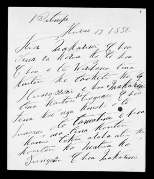 Letter from Ramiora Rewiti to McLean