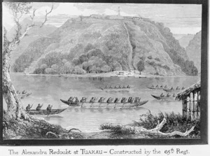 Illustrated London news :The war in New Zealand. The Alexandra Redoubt at Tuakau, on the Waikato River [London, 1863]