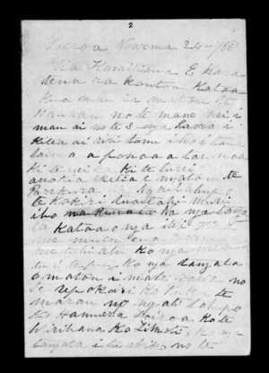 Letter from Peni Te Uamairangi to Karaitiana