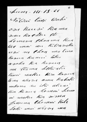 Letter from Piha to McLean