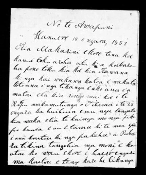 Letter from Karaitiana to McLean (with translation)