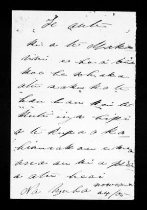 Letter from Ngaha [?] to McLean