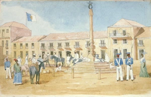 Porto Praya [The market square, 1842]