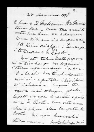 Letter from William Marsh Te Rangikaheke to McLean