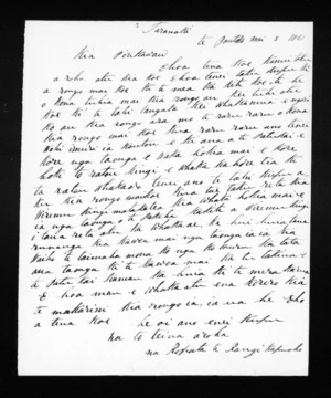 Letter from Ropata Te Rangikapuoho to Piri Kawau