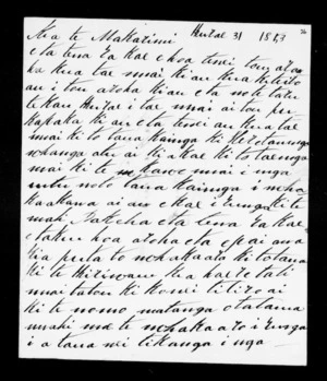 Letter from Ropata Te Hoakakari to McLean