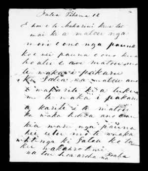Letter from Poaha Tamaiakina to McLean