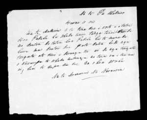 Letter from Te Moananui and Karauria to McLean