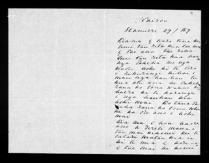 Letter from Wiremu Tauri to McLean