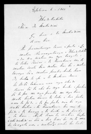 Letter from Hohua and allied Maori Runanga at Makeronia Pa to McLean (with translation)