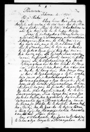 Letter from Morena Hawea to Locke