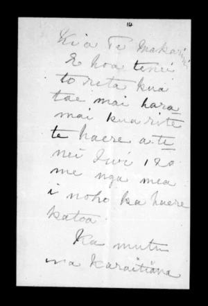 Undated letter from Karaitiana to McLean