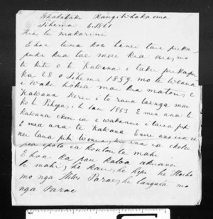 Letter from Pene Kaha to McLean (with translation)