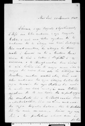 Letter from Te Heuheu to Ngati Ruanui (with translations)