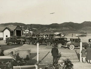 Creator unknown :Photograph of scene at Rongotai Aerodrome, Wellington